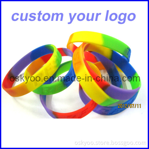 Custom Your Logo Silicone Wristbands for Promotion Gifts Bracelet